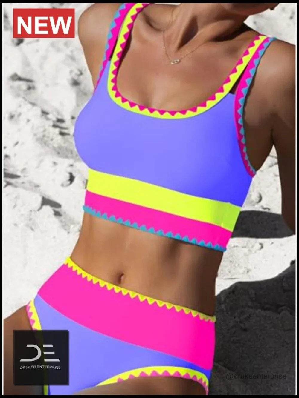 High Waisted Bikini Set with Tummy Control Swim Skirt 3 Piece Bathing Suit